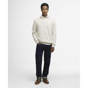 Barbour Flaxby Linen Blend Crew Neck